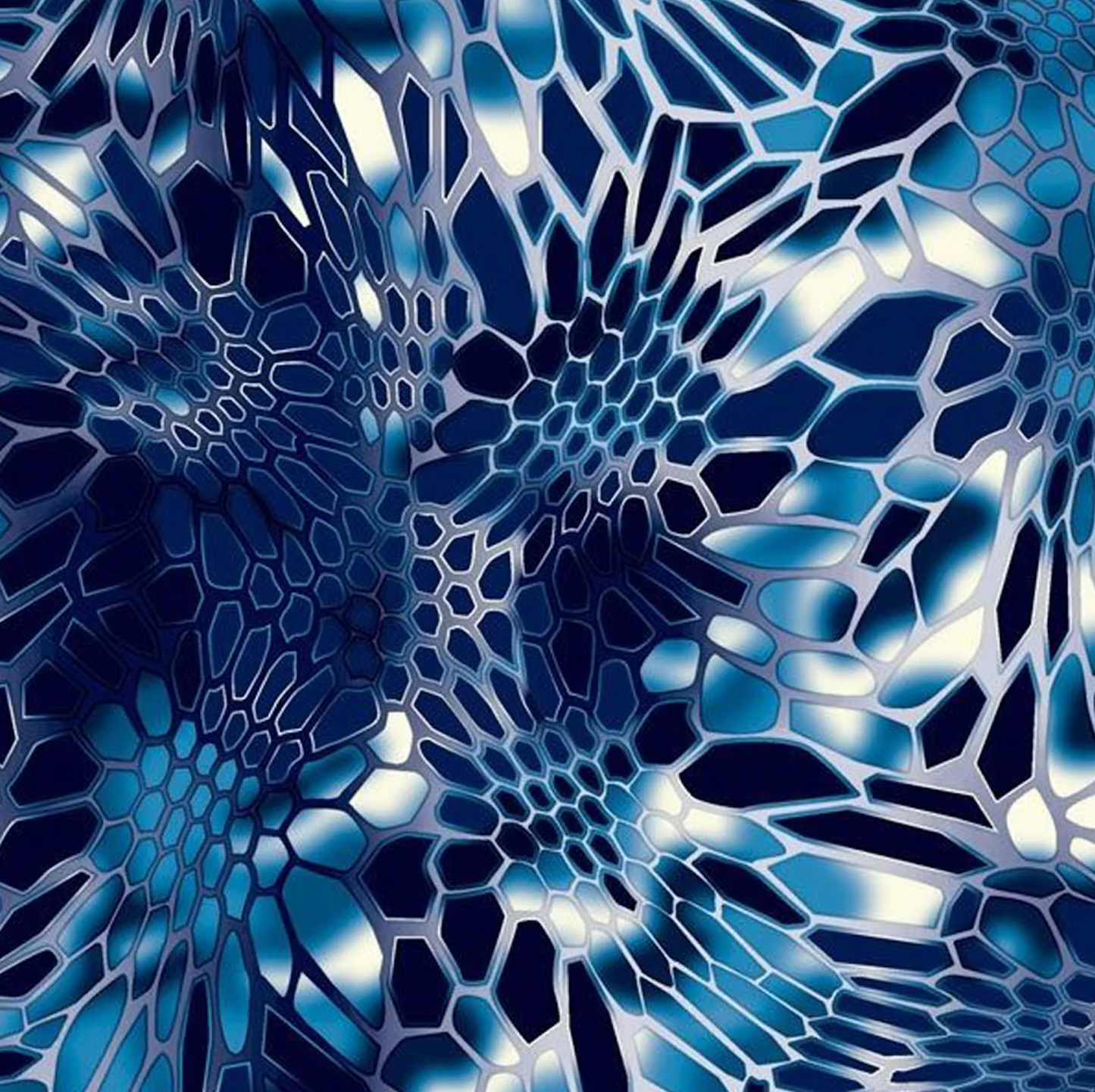 BLACK AND BLUE HEX CAMO