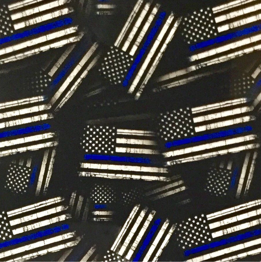 THIN BLUE LINE POLICE AMERICAN FLAGS