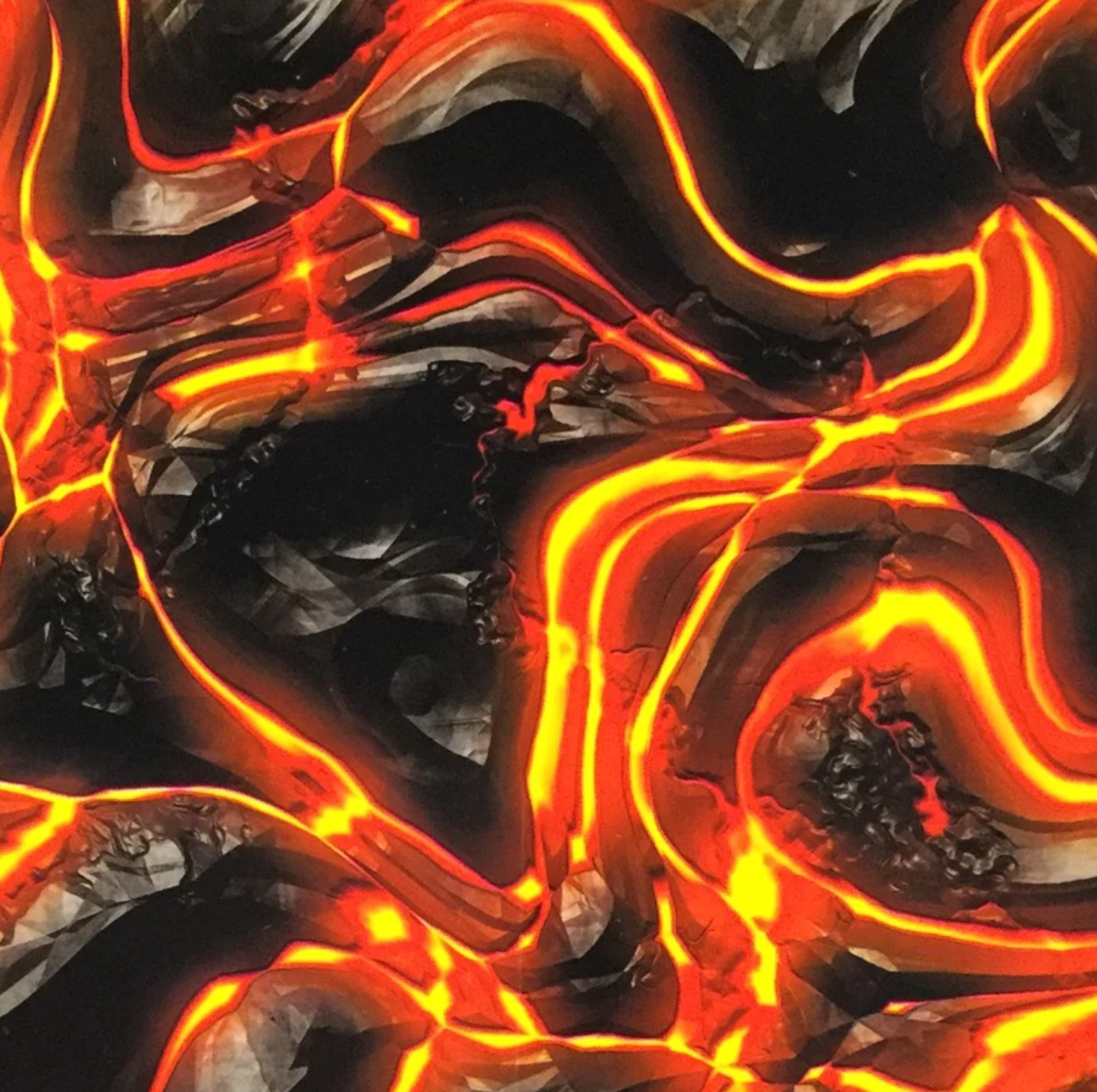 FLAMING MOLTEN LAVA ROCKS