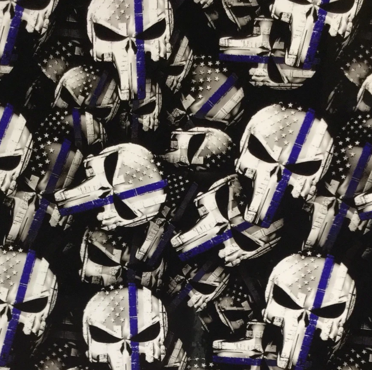 BLUE LINE TACTICAL PUNISHER POLICE SKULLS