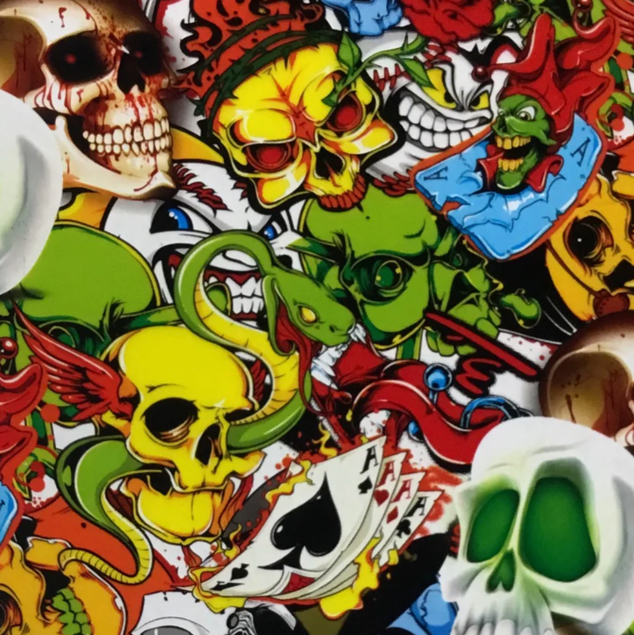 COLORED CRAZY SKULLS
