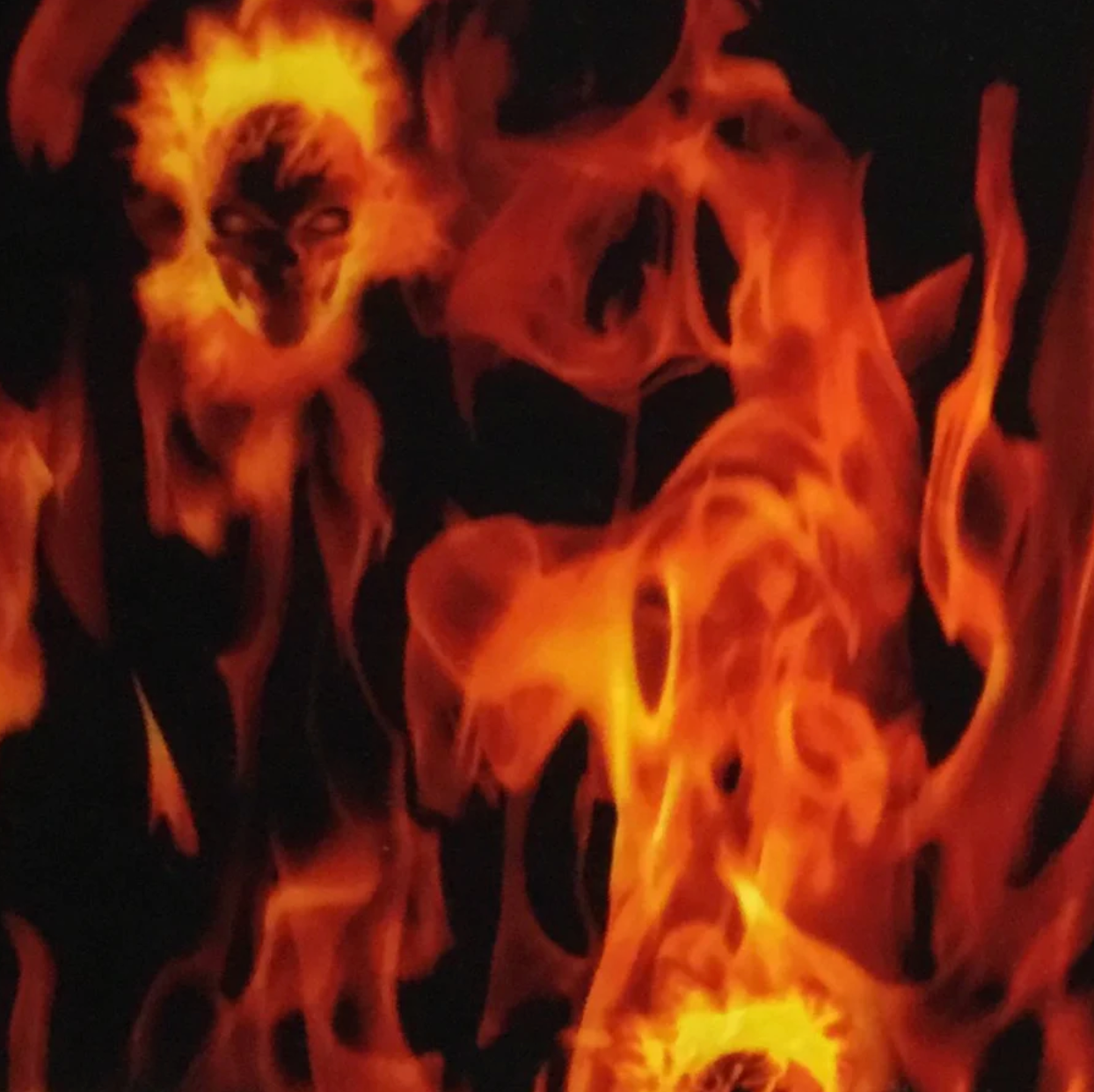 ORANGE EMBEDDED SKULLS