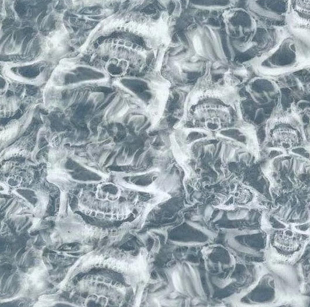 WHITE FLAMING ICE SKULLS