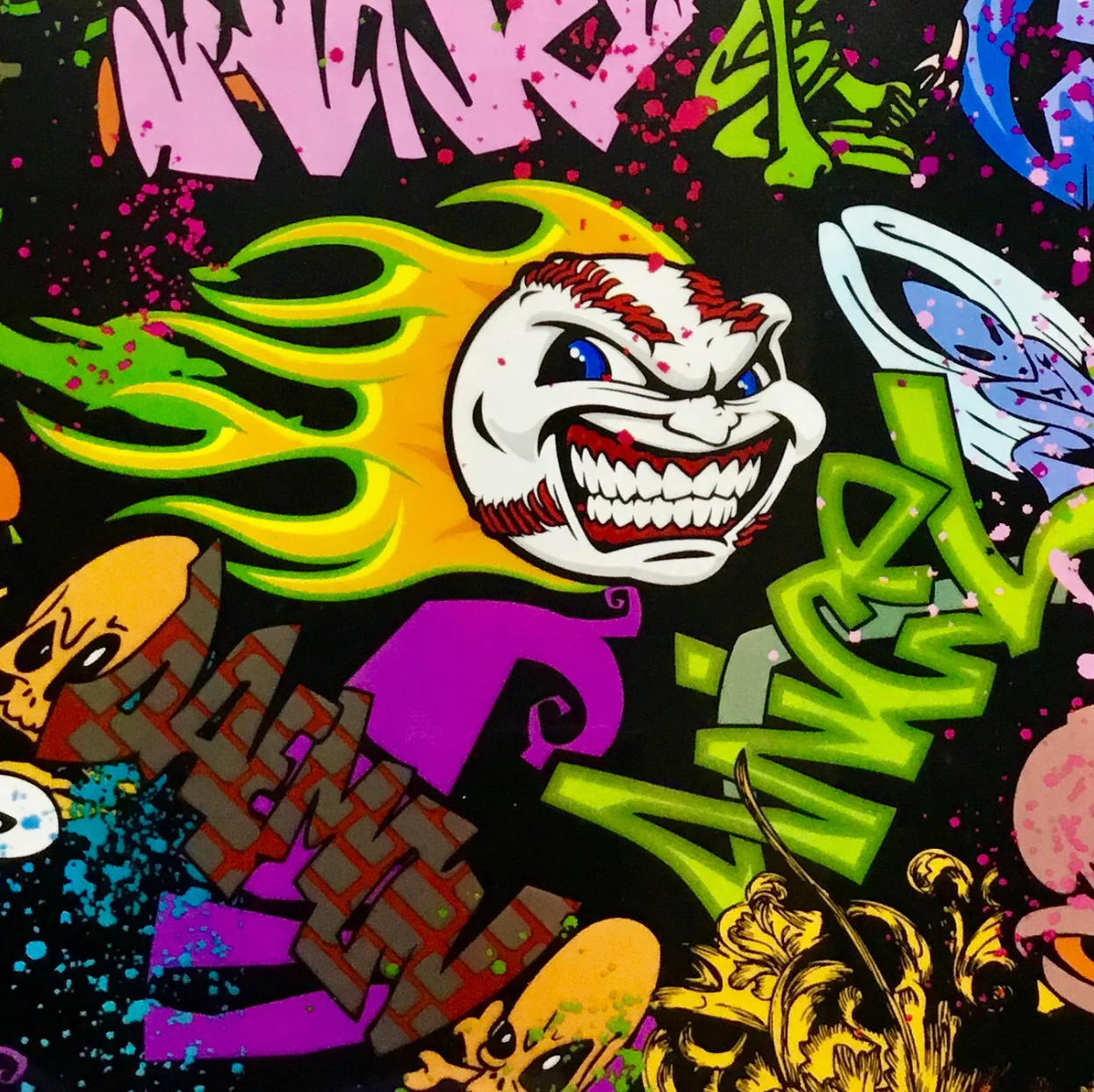 LARGE GRAFFITI STICKER BOMB