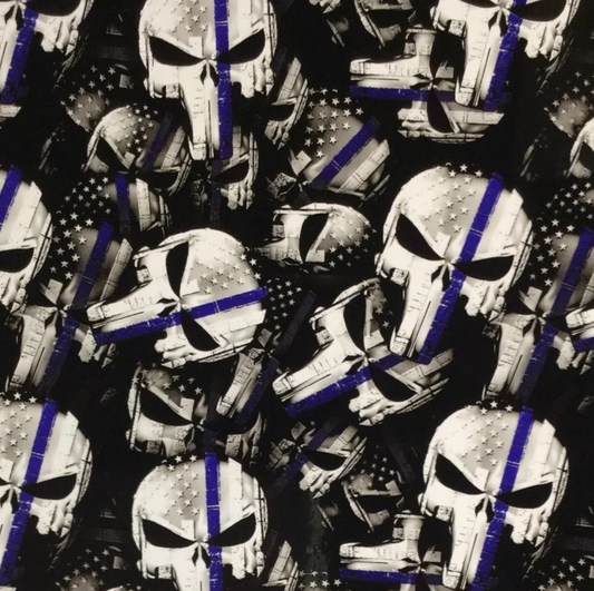 BLUE LINE TACTICAL PUNISHER POLICE SKULLS