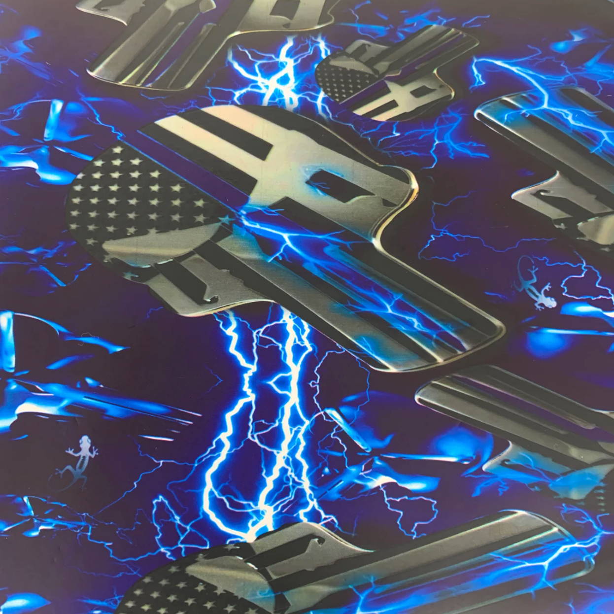 BLUE LINE ELECTRIC PUNISHER SKULLS