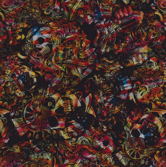 METALLIC AMERICAN LIVE FREE SKULLS
